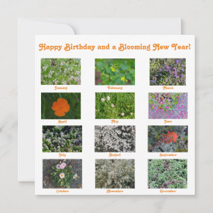 Happy Birthday and a Blooming New Year! Card