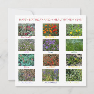 HAPPY BIRTHDAY AND A HEALTHY NEW YEAR! Note Card