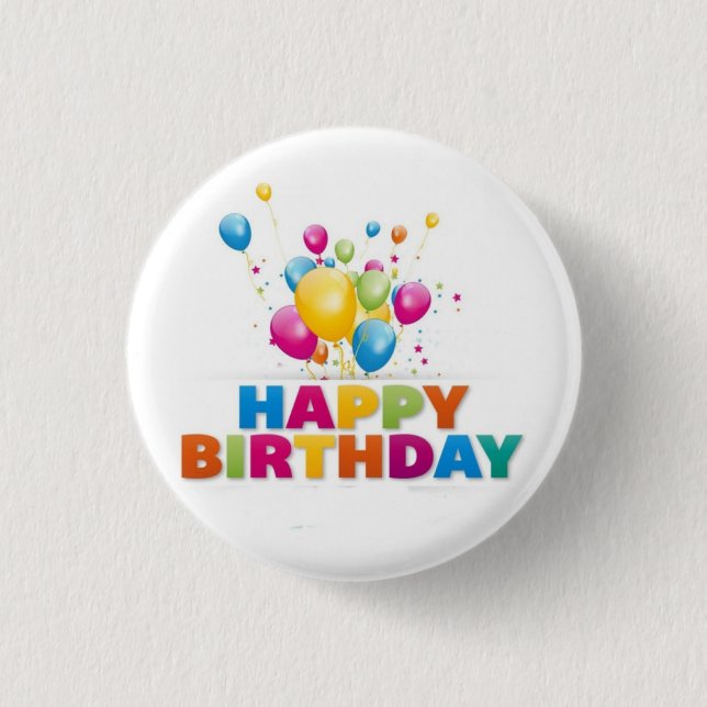 *HAPPY BIRTHDAY* AND BALLOONS BUTTON (Front)