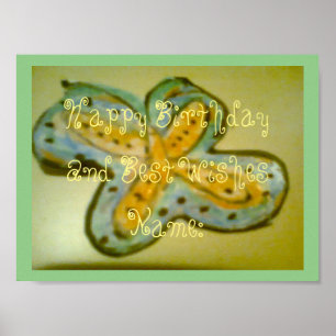 Happy Birthday And Best Wishes Poster Paper