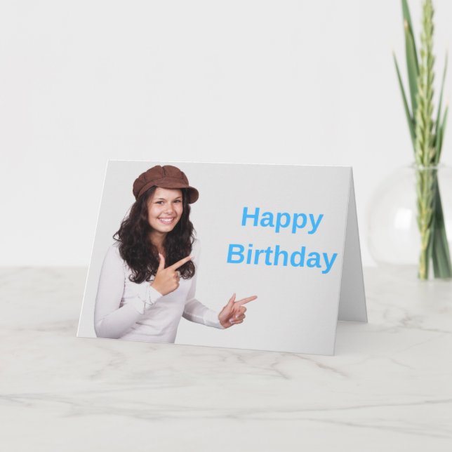 Happy Birthday and message card (Front)