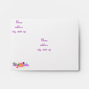 Happy Birthday and Stars - Envelope