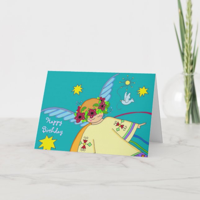 Happy Birthday Angel Card (Front)