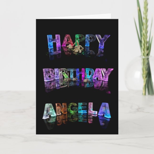 Happy Birthday Angela Card (Front)