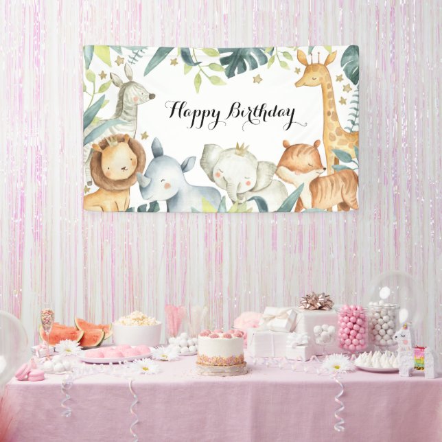 Happy Birthday Animal Banner (Party)