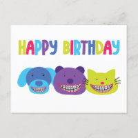 Happy Birthday Animals in Braces Orthodontic