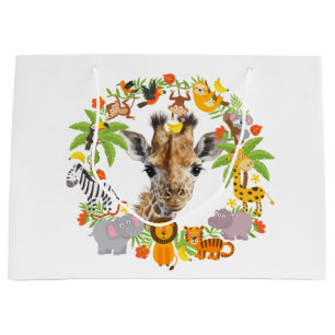 Happy Birthday Animals Large Gift Bag