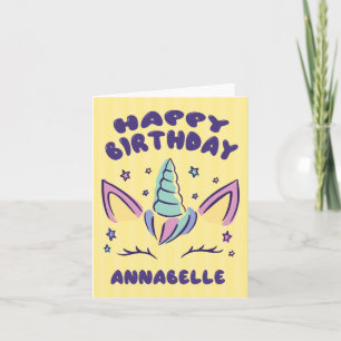 Happy Birthday Annabelle Unicorn Birthday Card