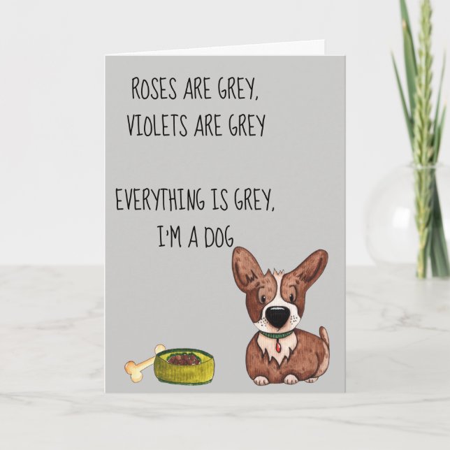 Happy Birthday Anniversary  from the Dog Humour Card (Front)