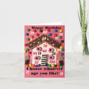 Happy birthday any age holiday card