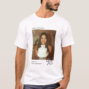 Happy Birthday Any Age Personalised Photo T-Shirt