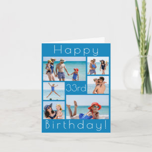Happy Birthday Any Age Photo Collage Birthday Card