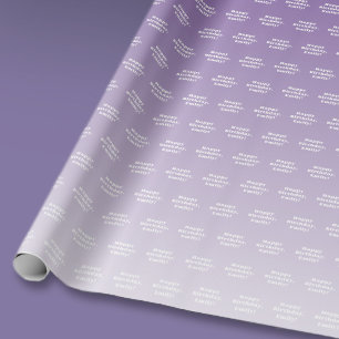 Happy Birthday & Any Name   Light Purple Ombre Wrapping Paper