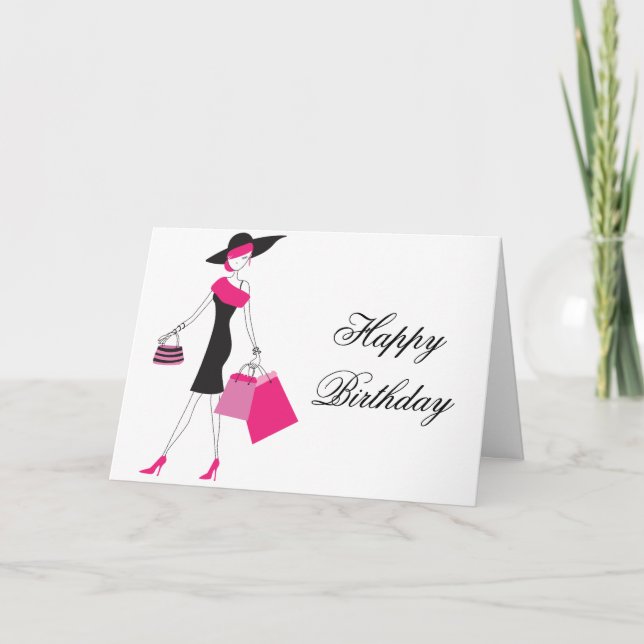 Happy Birthday/Any Occasion Shopper Greeting Card (Front)