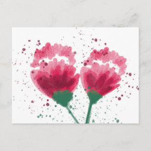 Happy Birthday Any Occasion Watercolor Flowers Postcard