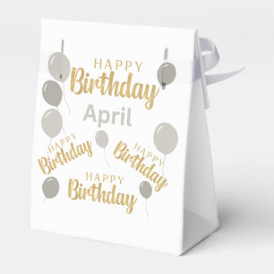 Happy birthday April birthdays Favour Box