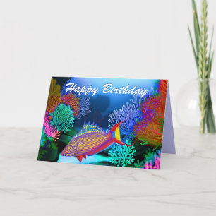 Happy Birthday Aquarium Fish Card