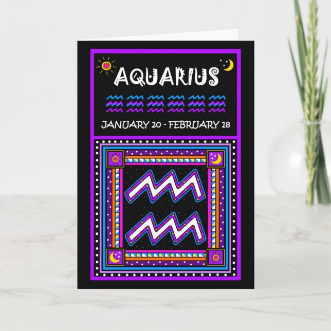 HAPPY BIRTHDAY AQUARIUS! CARD (Front)