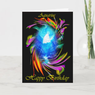 Happy Birthday Aquarius - Wassermann Card