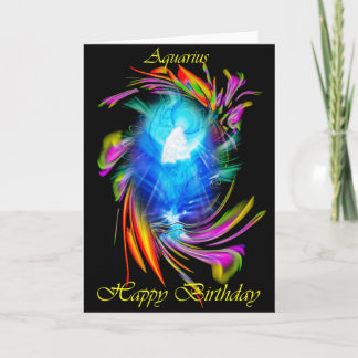 Happy Birthday Aquarius - Wassermann Card