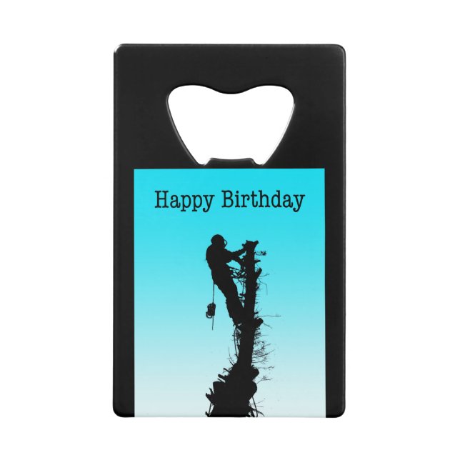 Happy Birthday Arborist Tree Surgeon Rigging Tree (Front)