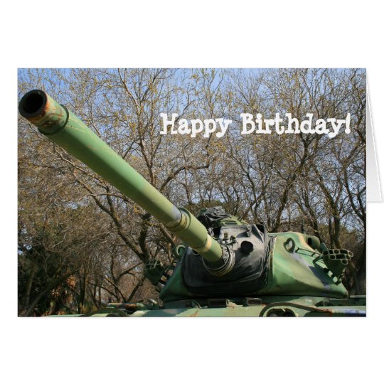 Happy Birthday Army Tank greeting card