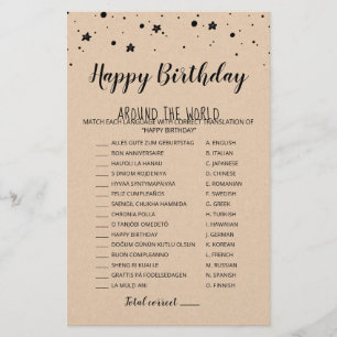Happy Birthday around the world Birthday Game