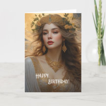 Happy Birthday Art Nouveau Beauty No.4