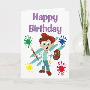 Happy Birthday Artist Card