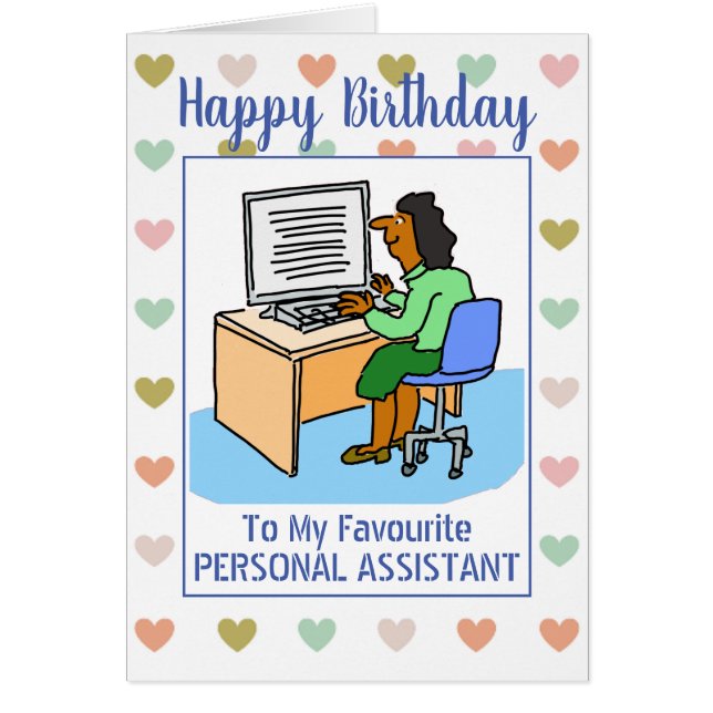 Happy Birthday Asian Personal Assistant (Front)
