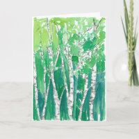 Happy Birthday Aspen Trees Emerald Green