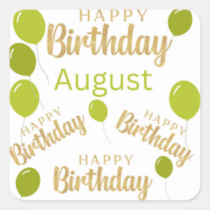 Happy birthday August Birthdays Sticker