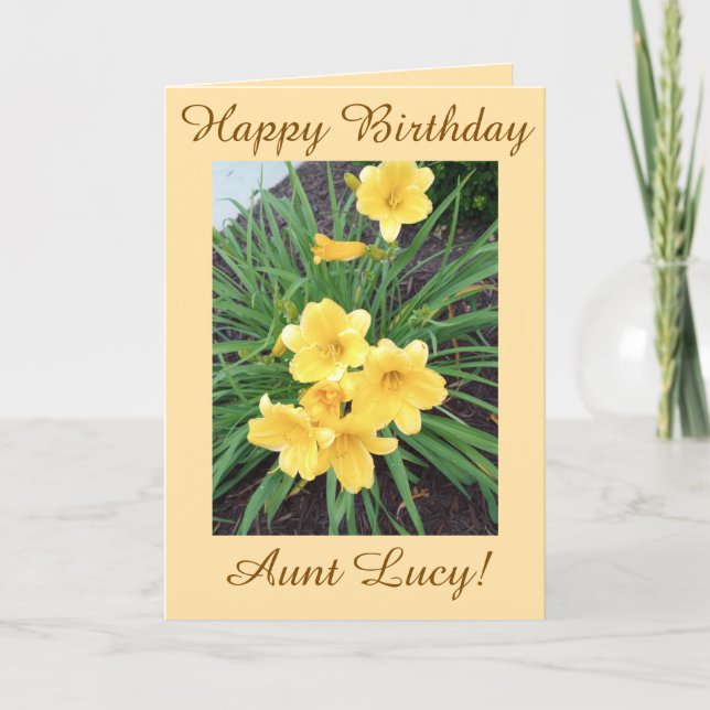 Happy Birthday, Aunt Lucy, Card (Front)