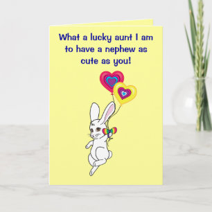 Happy Birthday Aunt to Nephew Card