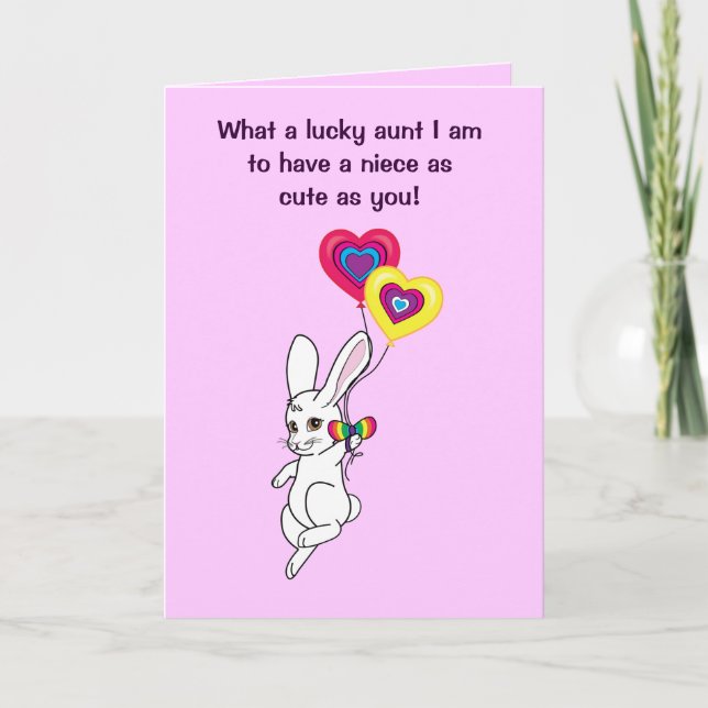 Happy Birthday Aunt to Niece Card (Front)