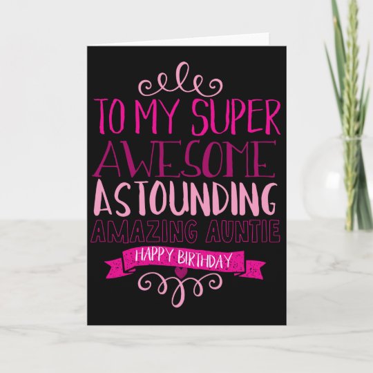 Happy Birthday Auntie Card Zazzle Co Uk