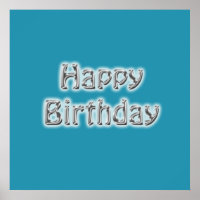 Happy Birthday Autograph Poster