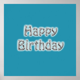 Happy Birthday Autograph Poster