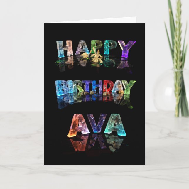Happy Birthday Ava Card (Front)