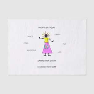 Happy Birthday, Awesome birthday Girl Dance Tissue Paper