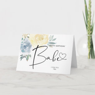 Happy Birthday Babe Gift for Girlfriend Boyfriend Card