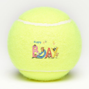Happy Birthday - Baby Bears Party Celebration Fun  Tennis Balls