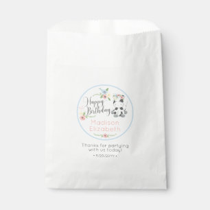Happy Birthday Baby Cow Floral 1st Birthday Party Favour Bags