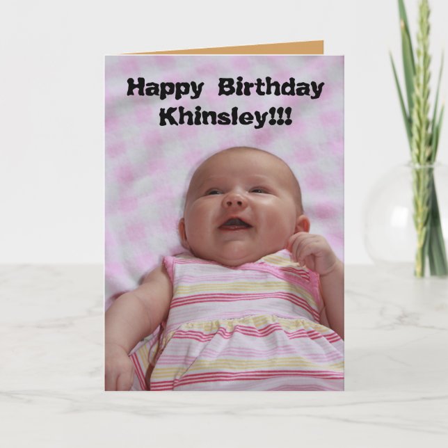 Happy Birthday Baby Girl Birthday Greeting Card (Front)