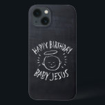 Happy Birthday Baby Jesus - Chalkboard iPod Case-M iPhone 13 Case<br><div class="desc">It's nice to be reminded why we celebrate "CHRIST"mas. Lets all sing... . 'Away in a manger no place for a bed,  the little Lord Jesus laid down his sweet head.  Find this charming design on other products - just check out our store.</div>