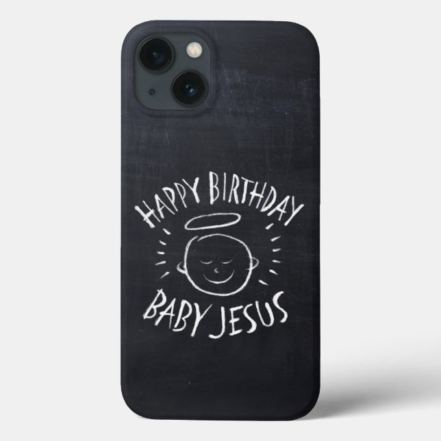 Happy Birthday Baby Jesus - Chalkboard iPod Case-M Case-Mate iPhone Case (Back)