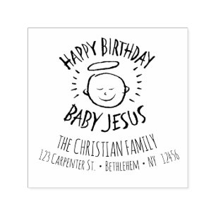 Happy Birthday Baby Jesus - Christian Christmas Self-inking Stamp