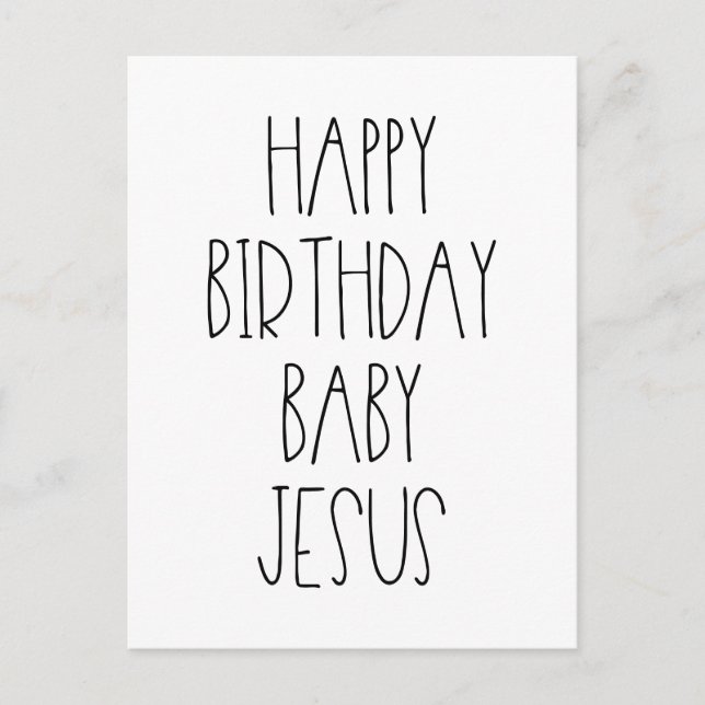 Happy Birthday Baby Jesus funny Christmas Postcard (Front)