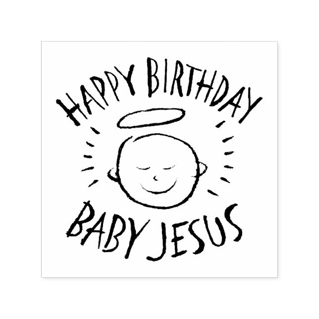 Happy Birthday Baby Jesus - Religious Christmas Self-inking Stamp (Design)
