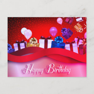 Happy Birthday Background Postcard